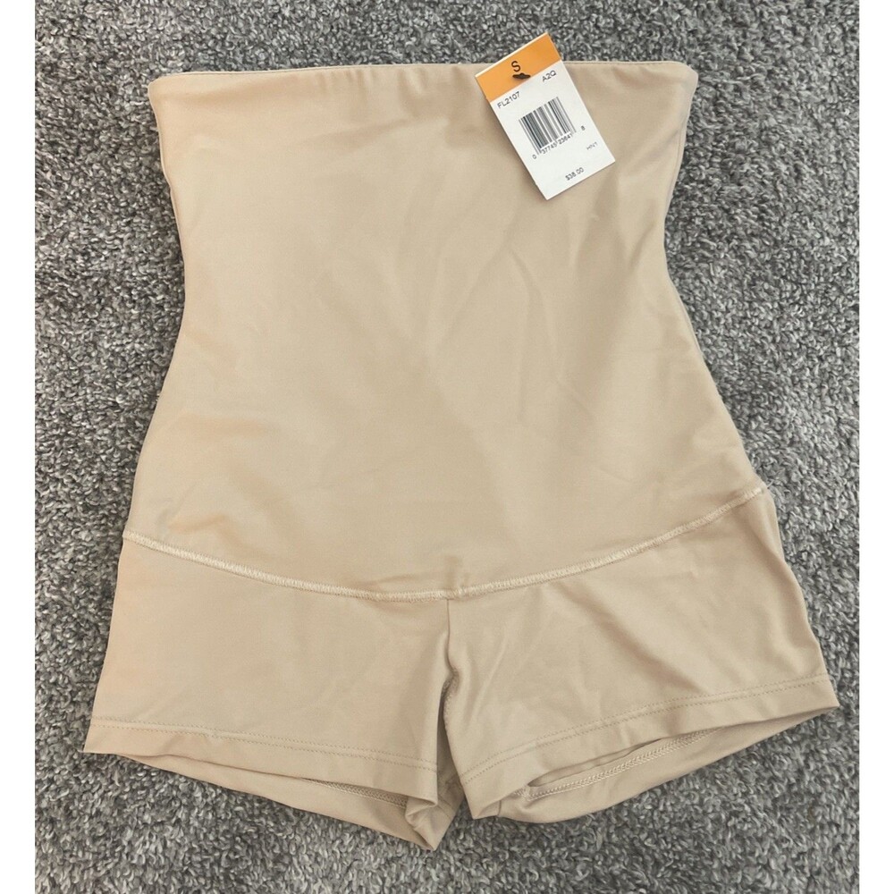 Maidenform Womens Minimizing Hi-waist Fajas Fl2107 Shapewear-briefs Beige S NWT
